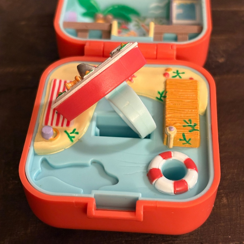 VTG Polly Pocket Little Lulu's Speedboat Ring Case‎ 1991 Bluebird Toys - Picture 6 of 8
